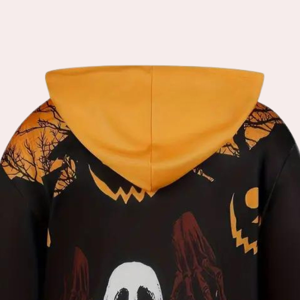 Robe à capuche Halloween - détail capuche