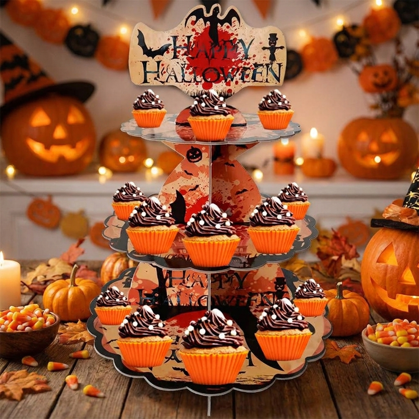 Présentoir à cupcakes Halloween, Style B