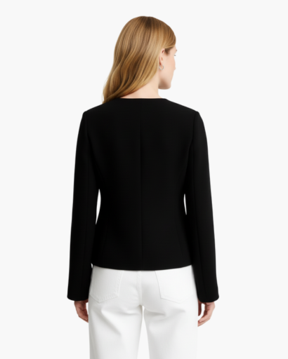 Cardigan Femme Élégant à Col Rond | Boutons en Détail Raffiné