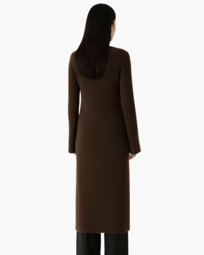 Cardigan Long Femme Col V Profond Laine Douce – Style Chic & Élégant | Automne Hiver