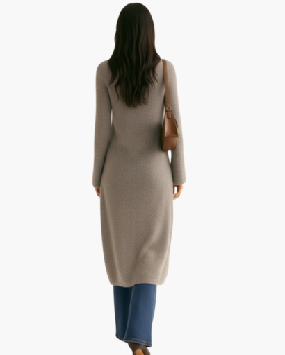 Cardigan Long Femme Col V Profond Laine Douce – Style Chic & Élégant | Automne Hiver