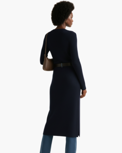 Cardigan Long Femme Col V Profond Laine Douce – Style Chic & Élégant | Automne Hiver