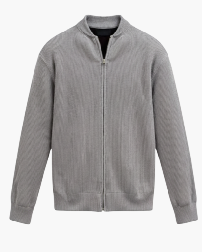 Cardigan zippé homme maille côtelée – vue 5