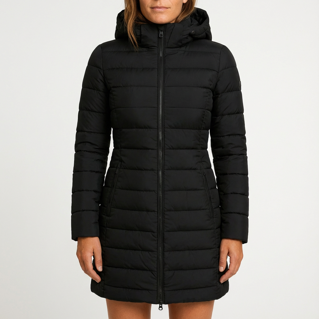 Doudoune longue femme Noir