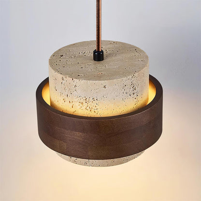 Suspension travertin ambiance chaleureuse
