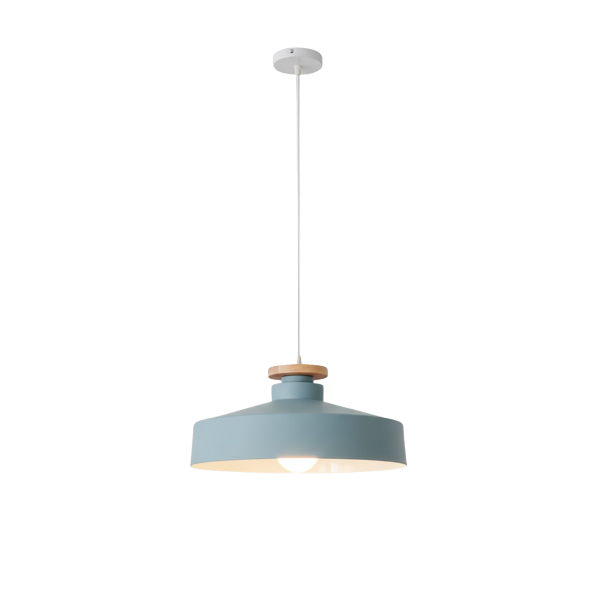 Suspension LED fer plate ambiance salon