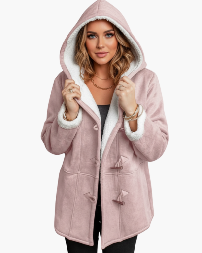 Manteau à capuche doublé en polaire pour femme – Chaleur et élégance d’hiver