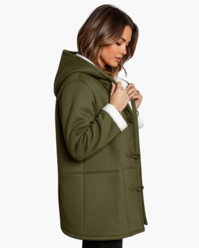 Manteau à capuche doublé en polaire pour femme – Chaleur et élégance d’hiver