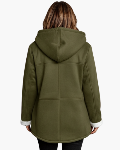 Manteau à capuche doublé en polaire pour femme – Chaleur et élégance d’hiver