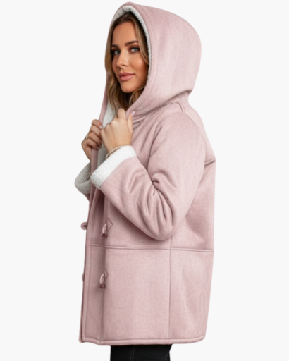 Manteau à capuche doublé en polaire pour femme – Chaleur et élégance d’hiver