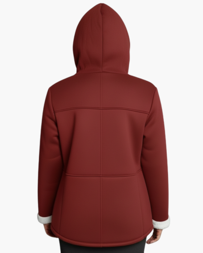 Manteau à capuche doublé en polaire pour femme – Chaleur et élégance d’hiver