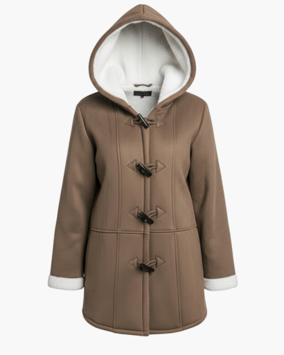 Manteau à capuche doublé en polaire pour femme – Chaleur et élégance d’hiver