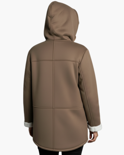 Manteau à capuche doublé en polaire pour femme – Chaleur et élégance d’hiver