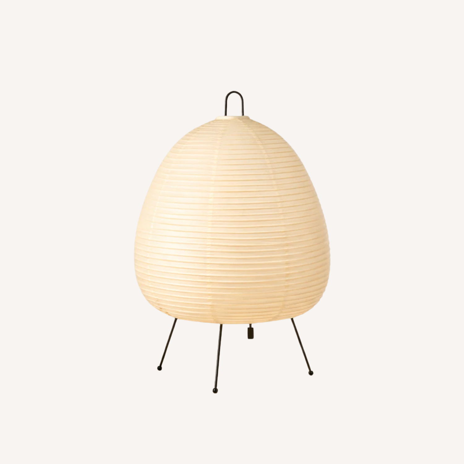 Lampe de table en papier plissé style japandi