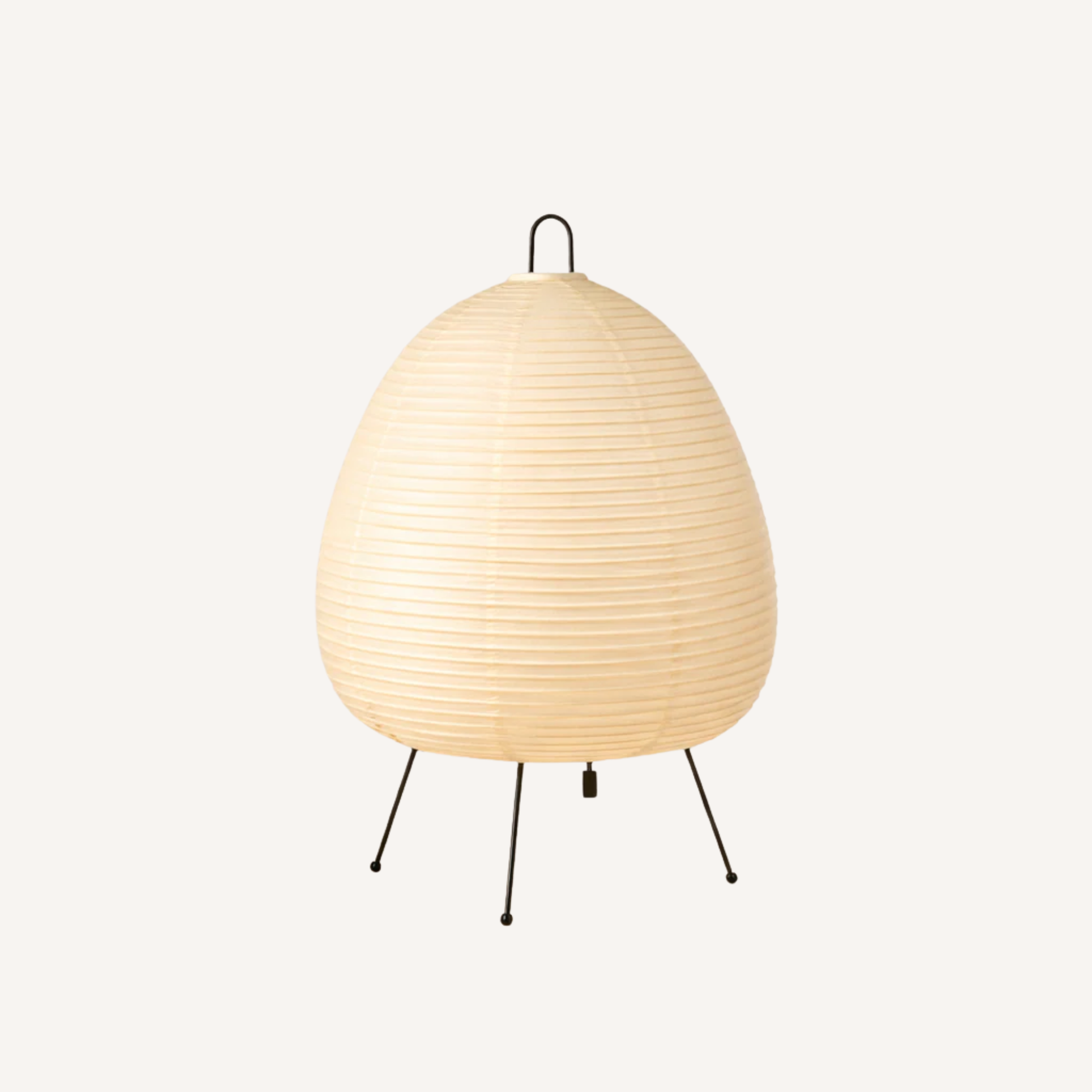 Lampe de table en papier plissé style japandi