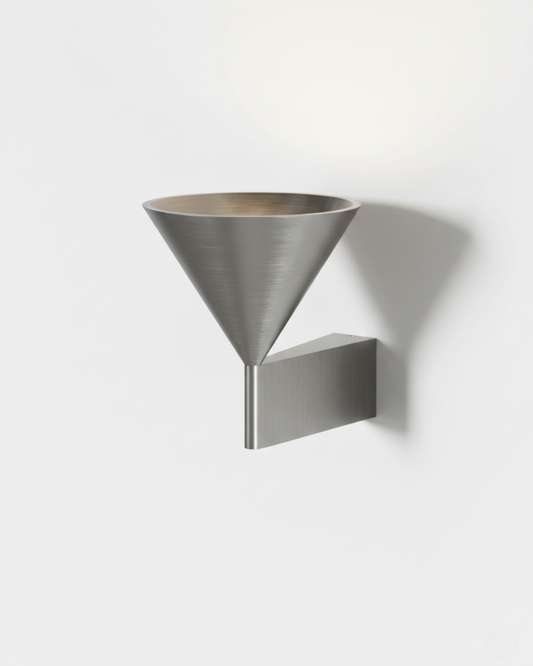Applique murale conique aluminium, finition Aluminium