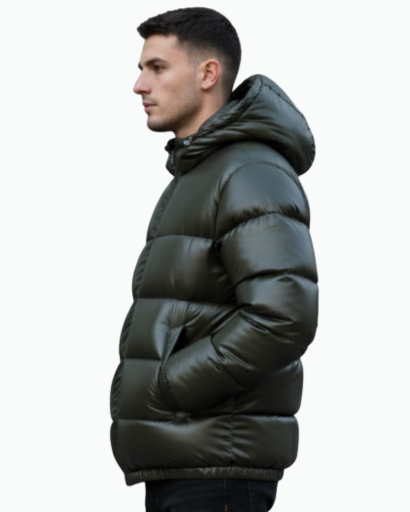 Doudoune Homme – Coupe Oversize – Déperlante & Rembourrée – Avec Capuche