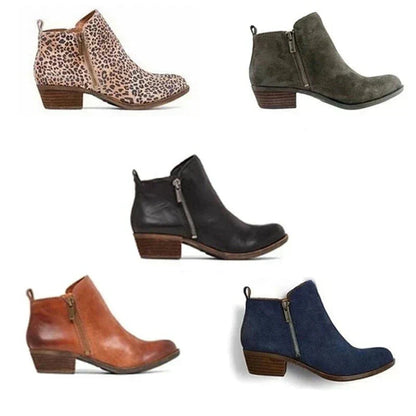 bottines femme talon bloc vertes, vue de profil