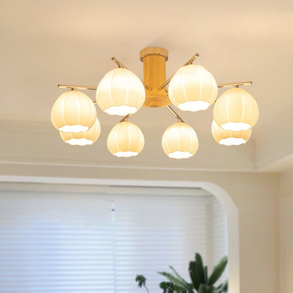 Lustre boutons de fleurs contexte moderne