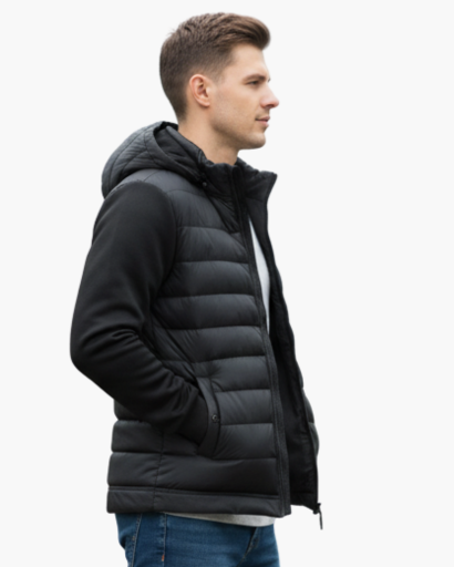 Veste Matelassée Homme avec Capuche – Style Urbain & Confort Thermique