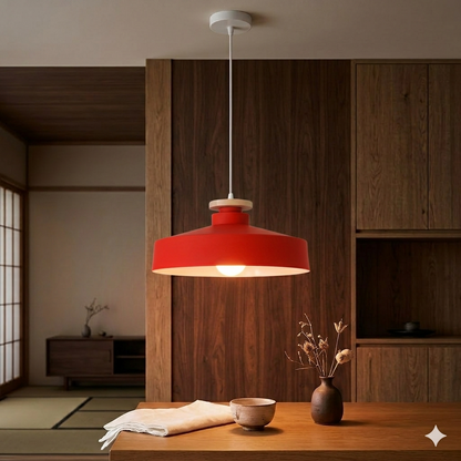Suspension LED fer plate rouge