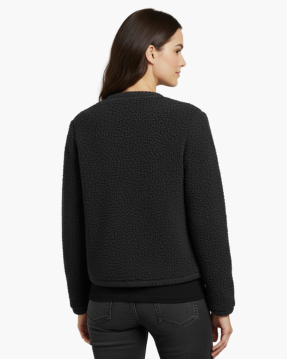 Gilet Femme Teddy Fleece Boutonné – Douceur & Confort | Style Cocooning Automne Hiver