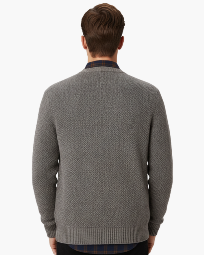 Gilet Homme Chaud en Laine | Doublure Polaire & Boutons – Style Élégant