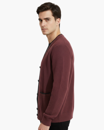 Gilet Homme Chaud en Laine | Doublure Polaire & Boutons – Style Élégant