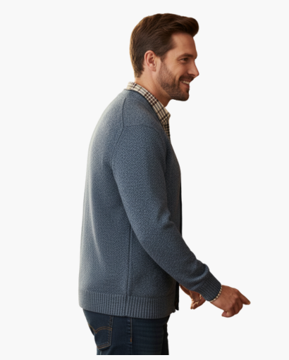 Gilet Homme Chaud en Laine | Doublure Polaire & Boutons – Style Élégant