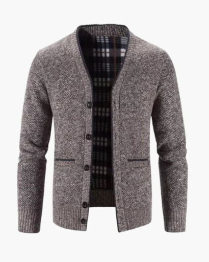 Gilet Homme Chaud en Laine | Doublure Polaire & Boutons – Style Élégant