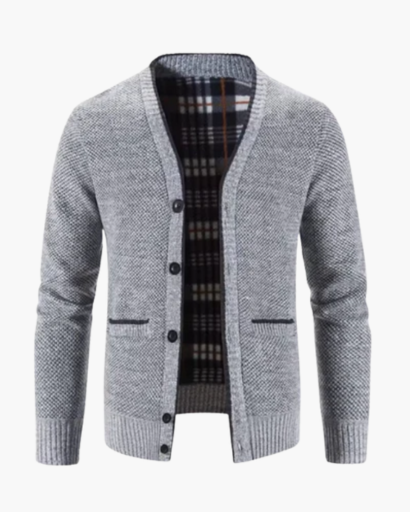 Gilet Homme Chaud en Laine | Doublure Polaire & Boutons – Style Élégant