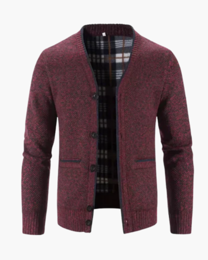 Gilet Homme Chaud en Laine | Doublure Polaire & Boutons – Style Élégant