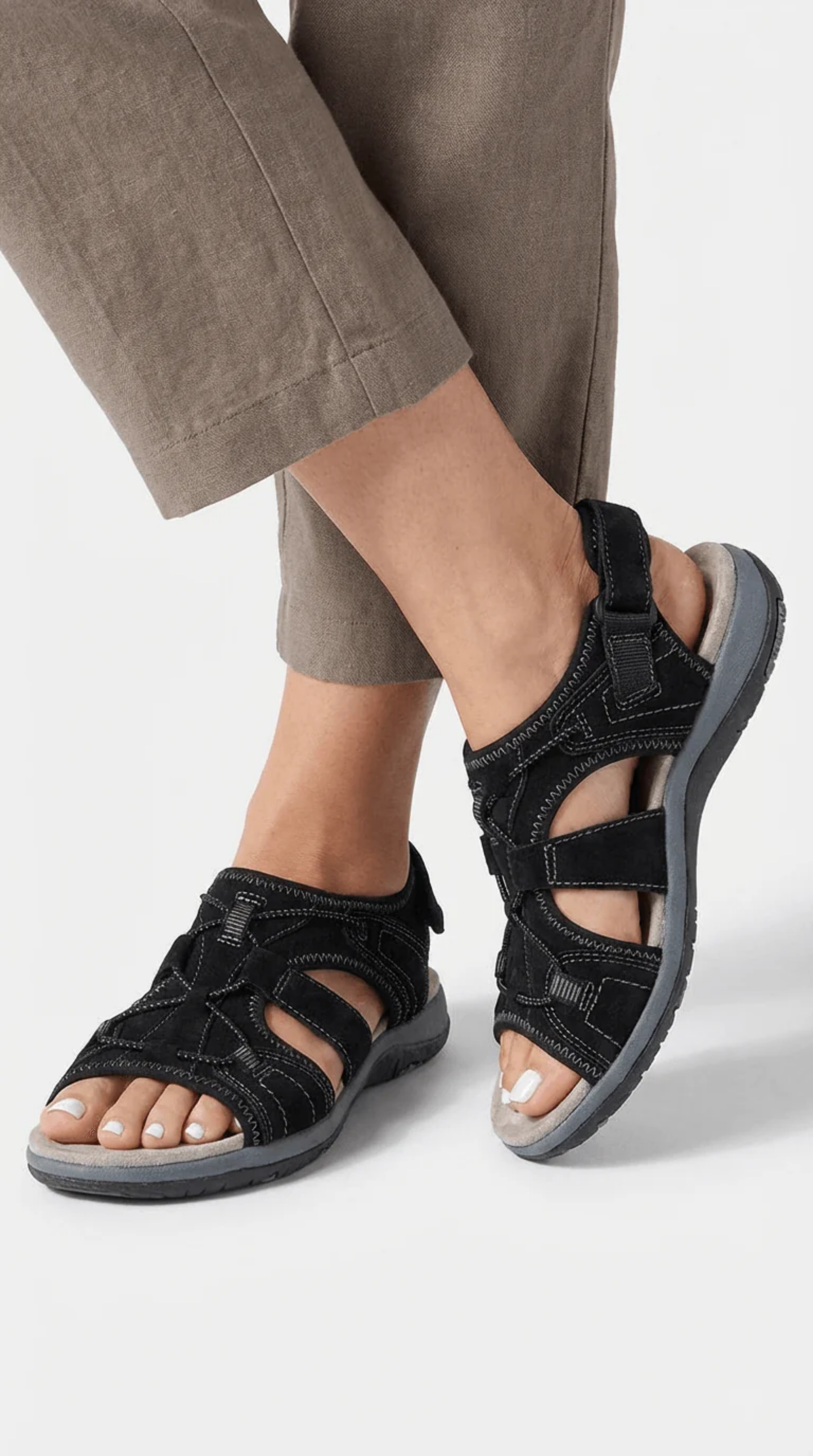 Sandale confortable à brides croisées