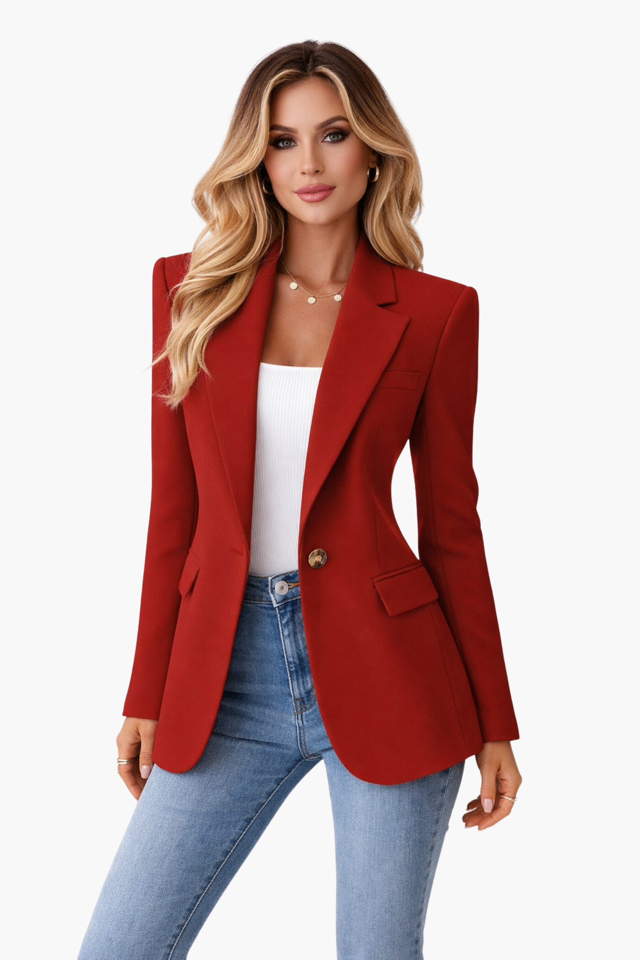 Blazer classique pour femme | Matière lisse