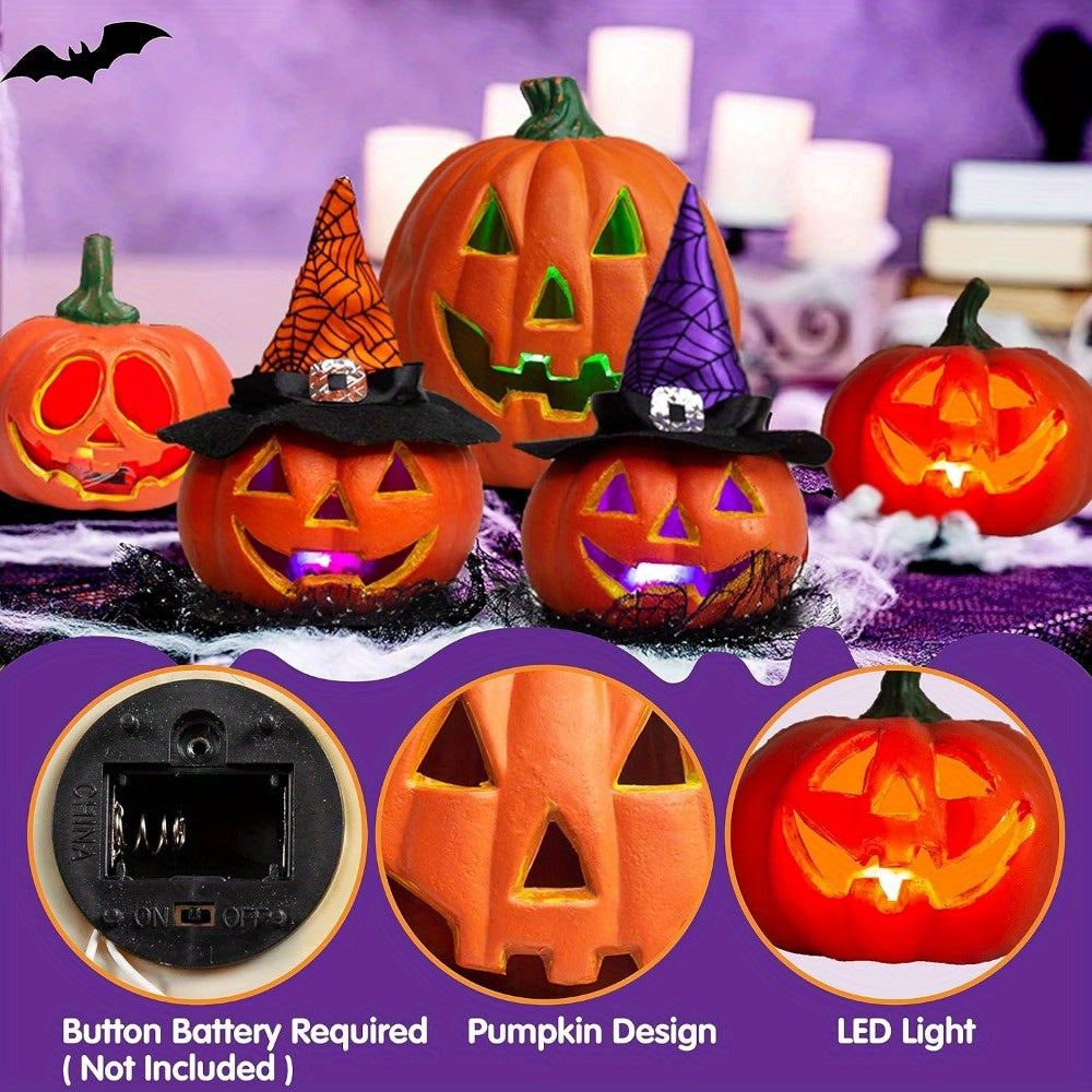 Citrouille lumineuse Halloween LED, vue détaillée