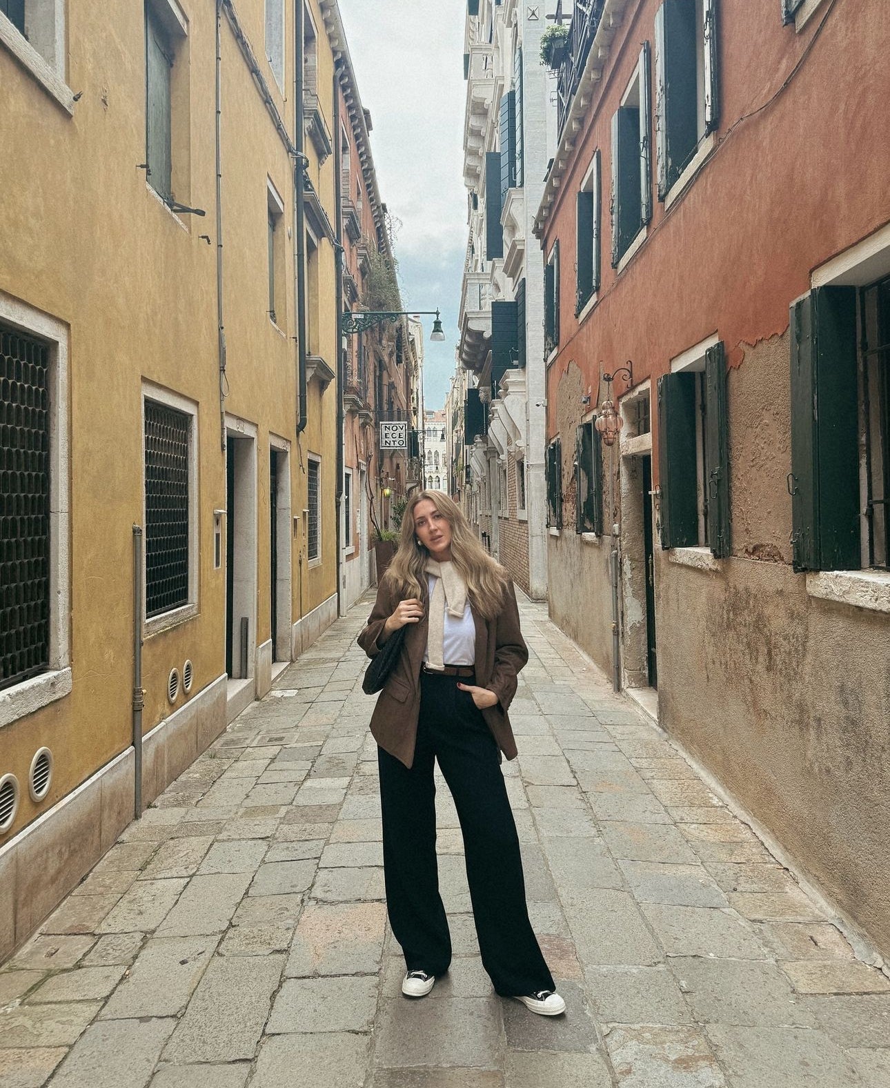 Blazer oversize suédine marron