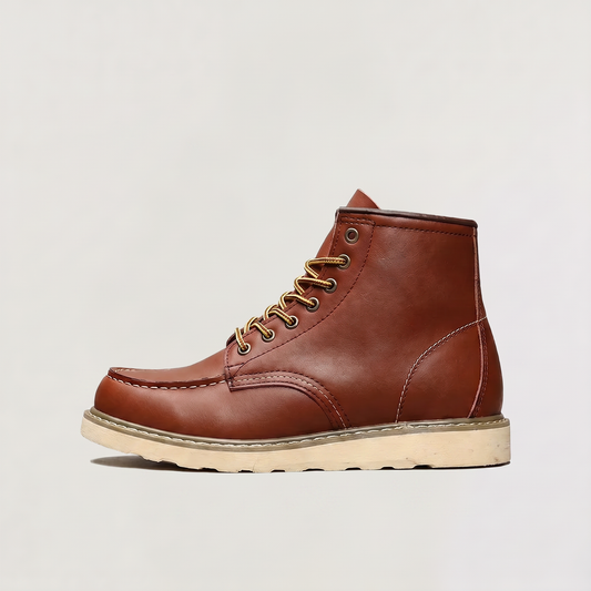 Bottines moc toe kaki, vue de face