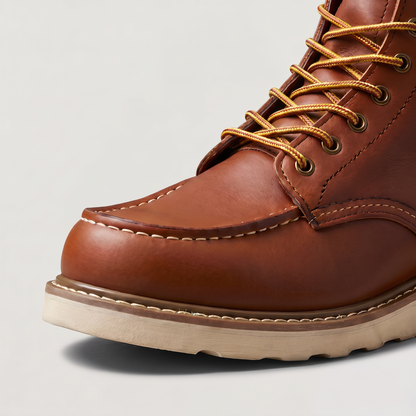 Bottines moc toe kaki, détail semelle