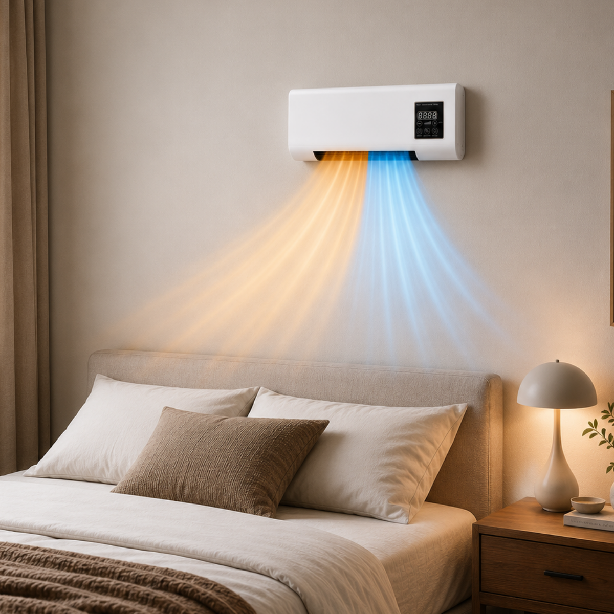 Climatiseur Mural Mobile 4-en-1 – Froid, Chaud, Ventilation & Déshumidification | Silencieux, Minuterie, LCD – vue 5