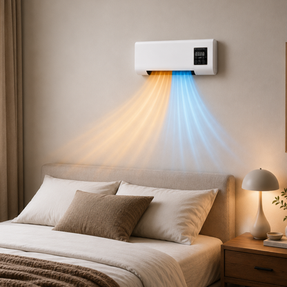 Climatiseur Mural Mobile 4-en-1 – Froid, Chaud, Ventilation & Déshumidification | Silencieux, Minuterie, LCD – vue 5
