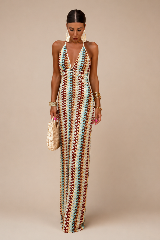 Robe de Plage Maxi Femme – Coupe Légère Fluide & Style Bohème