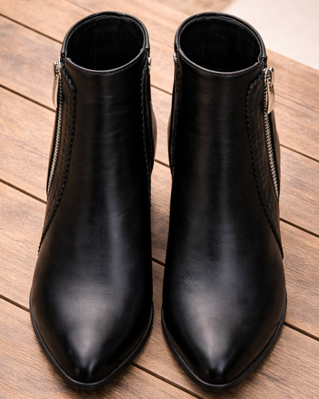 Bottines femme noir - vue du dessus