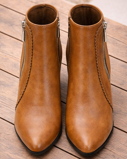 Bottines femme marron - vue du dessus
