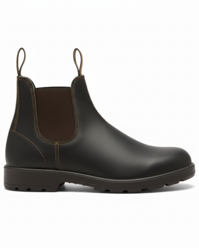 Bottines Chelsea homme, paire vue de dos