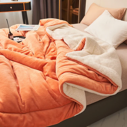plaid polaire en flanelle, coloris orange