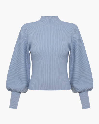 Pull femme à manches bouffantes – Élégance minimaliste et confort raffiné