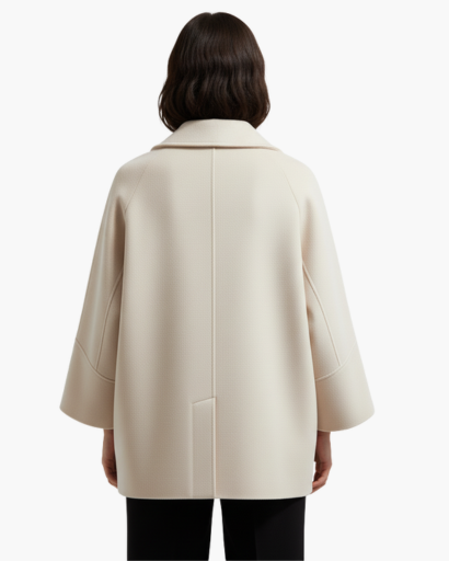 Manteau ceinturé femme – veste courte à col tailleur & coupe structurée