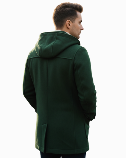 Manteau caban à capuche pour homme