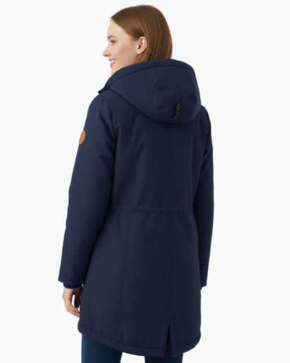Manteau d’Hiver Femme – Avec Capuche – Doublure Chaude en Fleece – Poches Pratiques