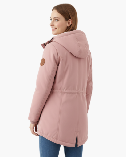 Manteau d’Hiver Femme – Avec Capuche – Doublure Chaude en Fleece – Poches Pratiques